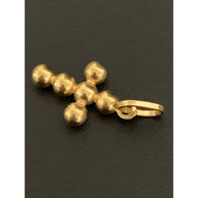 Load image into Gallery viewer, 18K Gold Pendant Cross Beaded 1.08 grams - Rafant
