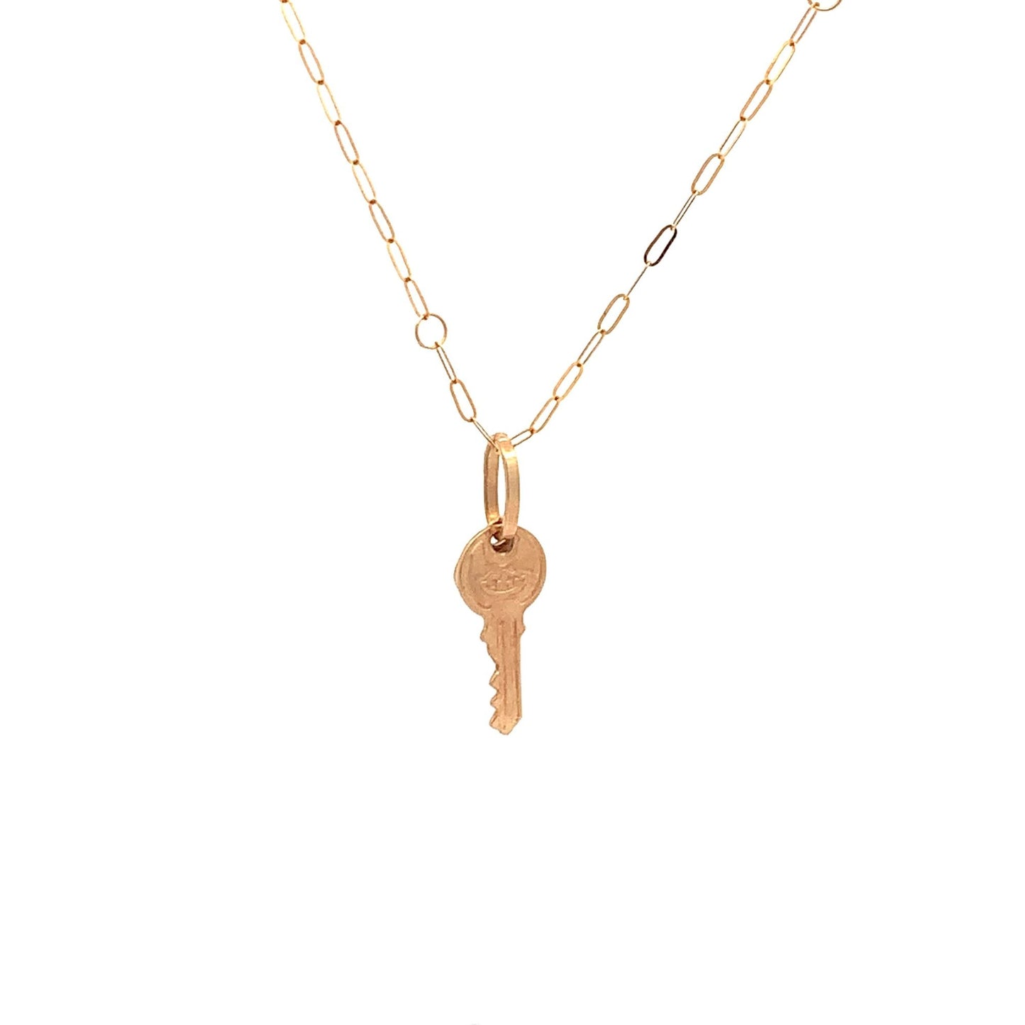 18K Yellow Gold Necklace Chain 18 inches Heart Pendant 1.53 grams - Rafant