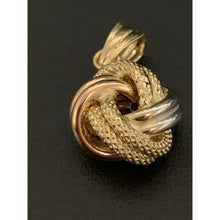 Load image into Gallery viewer, 18K Gold Pendant Tricolor Knot White Yellow Rose Gold - Rafant
