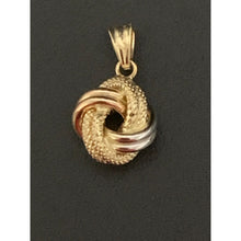 Load image into Gallery viewer, 18K Gold Pendant Tricolor Knot White Yellow Rose Gold - Rafant
