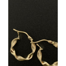 Load image into Gallery viewer, 18K Gold Earrings Hoops Loops Twist Small 1.17 grams - Rafant
