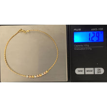 Load image into Gallery viewer, 18K Gold Bracelets Beaded Tricolor Yellow White Rose Size 7 inches 1.29 grams - Rafant
