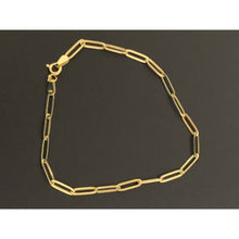 Load image into Gallery viewer, 18K Gold Paperclips Link Bracelet Size 7.5 inches 1.52 grams - Rafant
