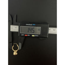 Load image into Gallery viewer, 18K Gold Earrings Hoops Loops With Heart Charm Small 2.52 grams - Rafant
