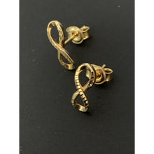 Load image into Gallery viewer, 18K Gold Earrings Stud Infinity 1.47 grams - Rafant
