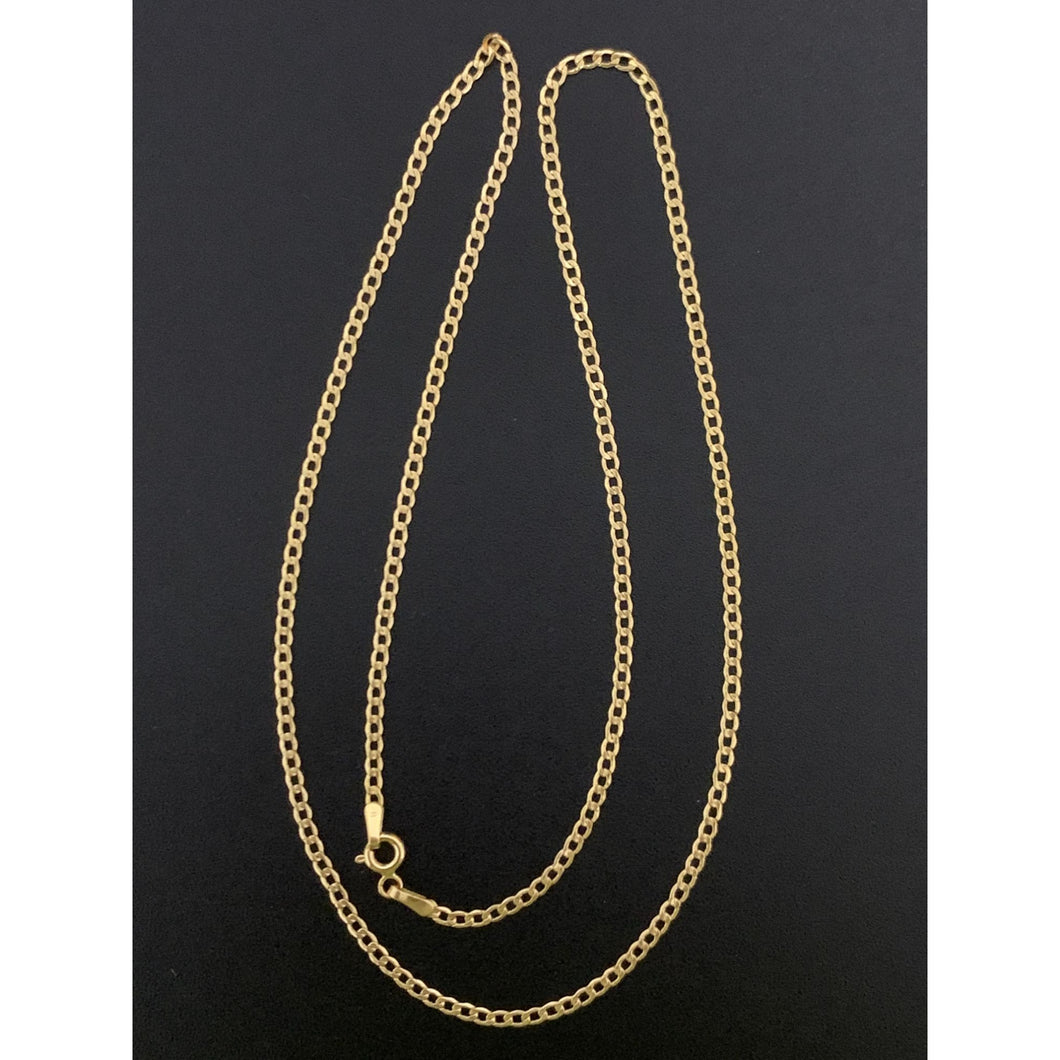 18K Gold Necklace Chain Curb 20 inches 1.96 grams - Rafant