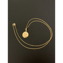 Load image into Gallery viewer, 18K Gold Necklace Chain 17.25 inches with Mother Mary Pendant 1.70 grams - Rafant
