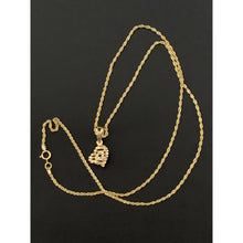 Load image into Gallery viewer, 18K Gold Necklace Chain 17.50 inches with Heart Pendant 1.62 grams - Rafant
