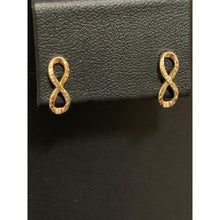 Load image into Gallery viewer, 18K Gold Earrings Stud Infinity 1.47 grams - Rafant
