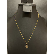 Load image into Gallery viewer, 18K Gold Necklace Chain 18 inches Clover Flower 1.90 grams - Rafant
