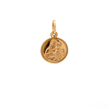 Load image into Gallery viewer, 18K Yellow Gold Pendant Mother Mary Jesus Christ Religious 1.17 grams Small - Rafant

