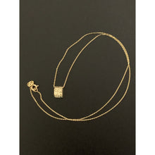 Load image into Gallery viewer, 18K Gold Necklace Chain 16.50&quot; with Rectangle Pendant - Rafant
