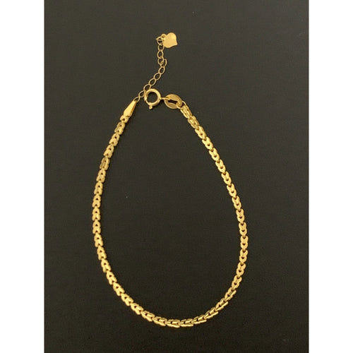 18K Gold Bracelet Link 6.25 inches plus 1 inch extension 1.48 grams - Rafant