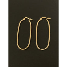 Load image into Gallery viewer, 18K Gold Earrings Hoops Oval 1.49 grams - Rafant
