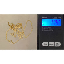 Load image into Gallery viewer, 18K Gold Necklace Chain 17.75&quot; Rope with Key Crown 21 Pendant - Rafant
