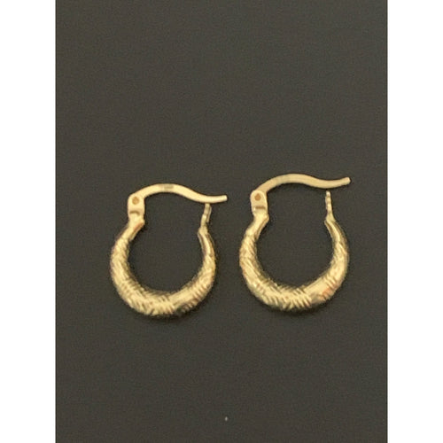 18K Gold Earrings Hoops Loops 1.19 grams Small - Rafant