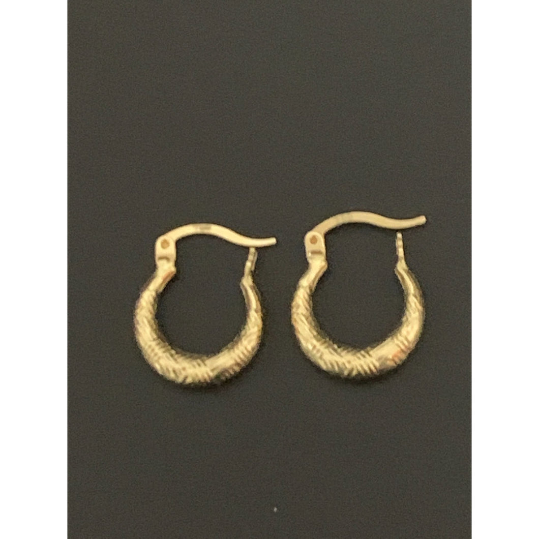 18K Gold Earrings Hoops Loops 1.19 grams Small - Rafant