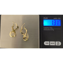 Load image into Gallery viewer, 18K Gold Earrings Dangling Infinity 1.31 grams - Rafant
