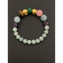 Load image into Gallery viewer, 24K Gold Money Bags Lucky Charm Bracelet Gemstones Size 6 to 8 inches - Rafant
