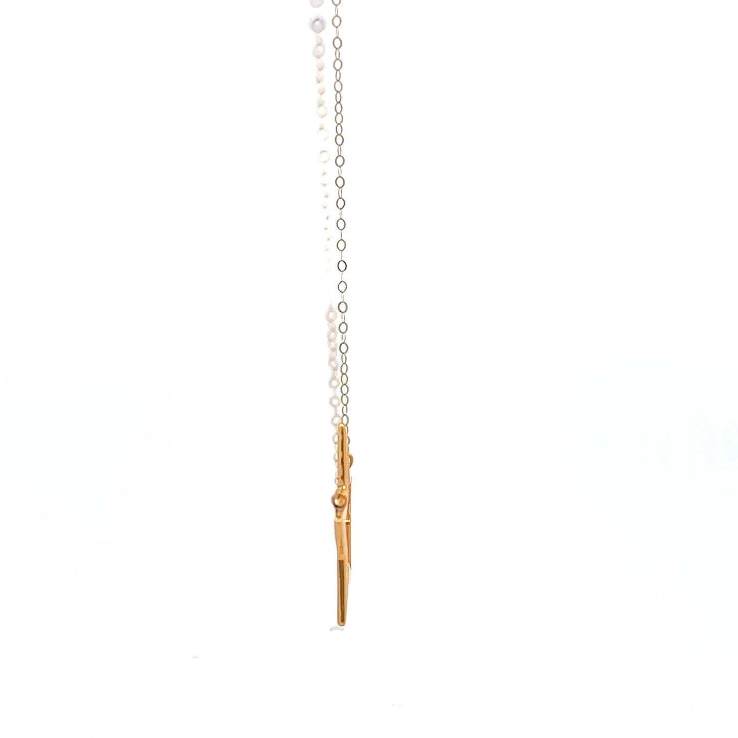18K Gold Necklace Chain Cable Link Star Pendant 1.37 grams - Rafant