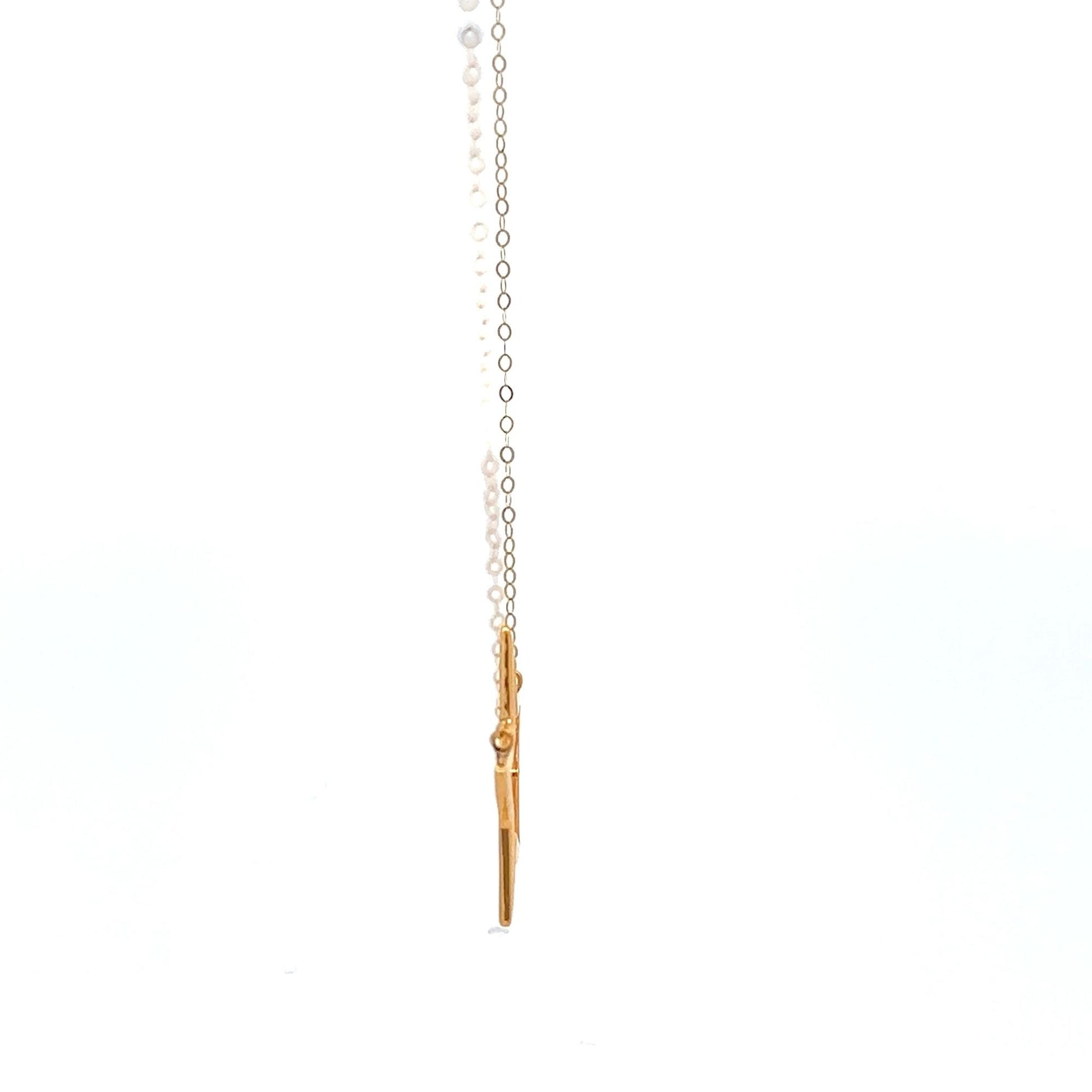 18K Gold Necklace Chain Cable Link Star Pendant 1.37 grams - Rafant
