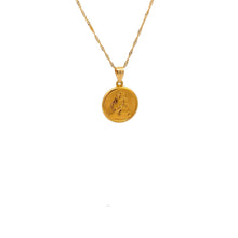 Load image into Gallery viewer, 18K Gold Necklace Chain 18&quot; Pendant Mother Mary Jesus Religious 1.33 grams - Rafant
