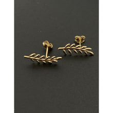 Load image into Gallery viewer, 18K Gold Stud Earrings Leaves 1.36 grams - Rafant
