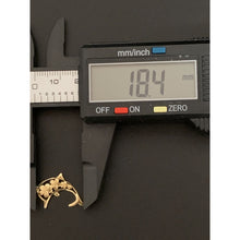 Load image into Gallery viewer, 18K Gold Necklace Chain 17.75 inches with Dolphin Pendant With Defects Chain Kinks - Rafant
