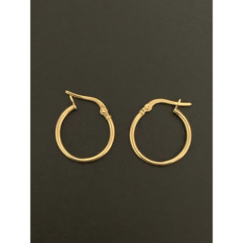 18K Gold Earrings Hoops Loops 1.22 grams Small - Rafant