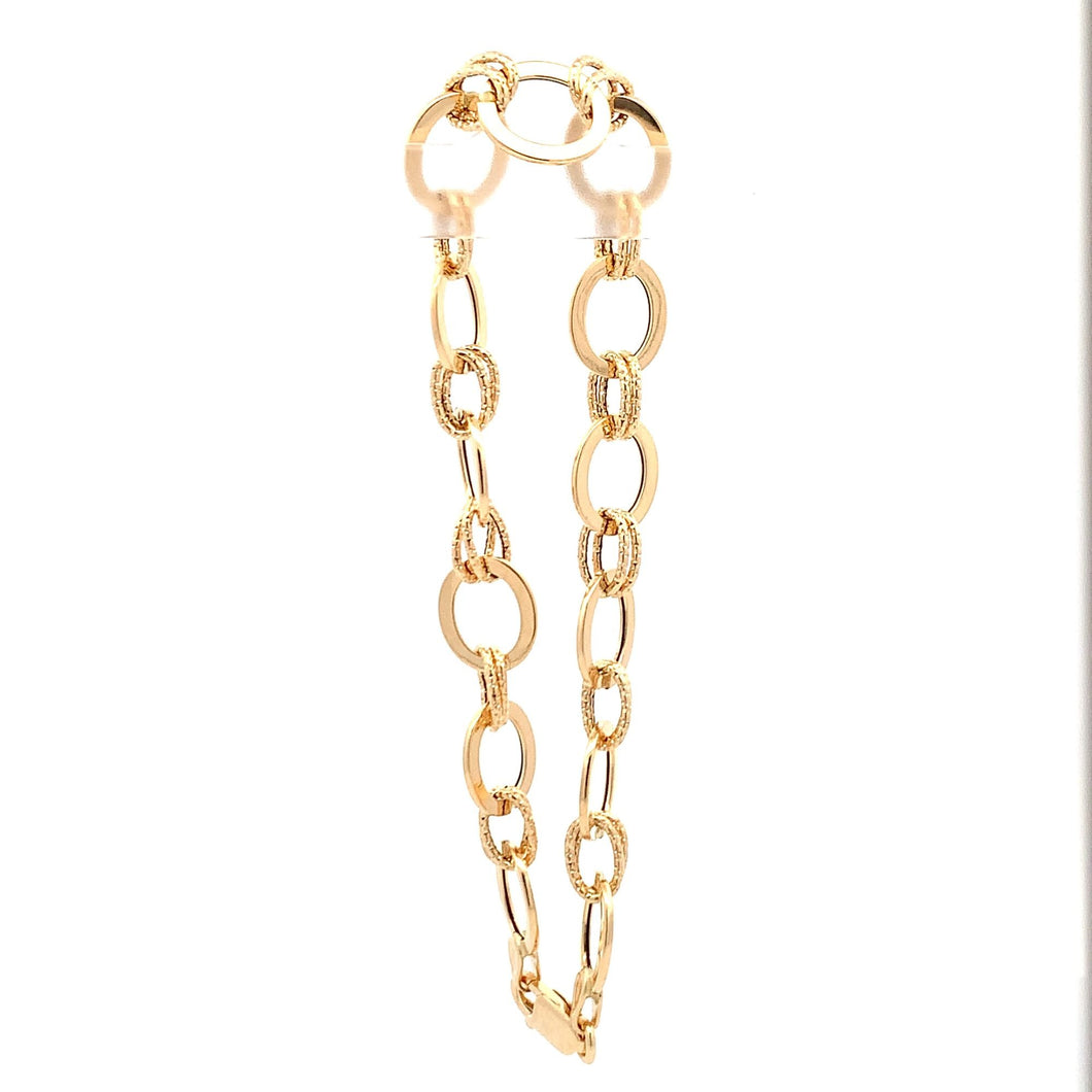 18K Yellow Gold Bracelet Chain Link 3.50 grams 7.75 inches - Rafant