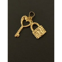 Load image into Gallery viewer, 18K Yellow Gold Pendant Heart Key - Rafant
