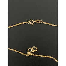 Load image into Gallery viewer, 18K Gold Necklace Chain 18 inches with Double Heart Pendant Small 1.40 grams - Rafant

