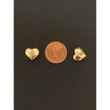 Load image into Gallery viewer, 18K Gold Earrings Stud Puffed Heart 2.66 grams - Rafant
