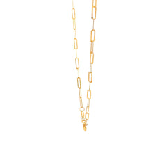 Load image into Gallery viewer, 18K Yellow Gold Necklace Chain Paperclip 18 inches 0.95 grams - Rafant
