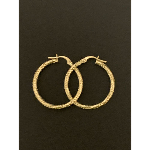18K Gold Earrings Hoops Loops 1.48 grams - Rafant