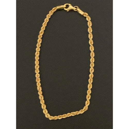 18K Gold Bracelet Rope Size 8 inches 2.47 grams - Rafant