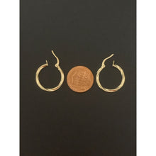 Load image into Gallery viewer, 18K Gold Earrings Hoops Loops Twisted Small 1.11 grams - Rafant
