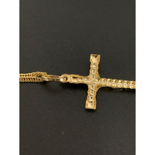 Load image into Gallery viewer, 18K Gold Necklace Chain 18 inches Cross Pendant 2.48 grams - Rafant
