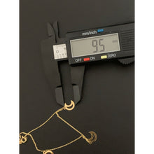 Load image into Gallery viewer, 18K Gold Bracelet with Half Moon Charms 7.5&quot; - Rafant
