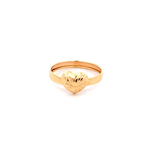 18K Gold Ring Heart Size 4 - Rafant