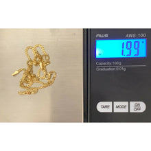 Load image into Gallery viewer, 18K Gold Chain Necklace Saudi Yellow Gold Lightweight Dainty 15.75&quot; - Rafant
