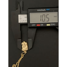 Load image into Gallery viewer, 18K Gold Chain Necklace 17.50&quot; Saudi Real Gold Jesus Christ Pendant Lightweight Dainty Thin - Rafant
