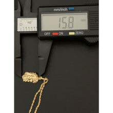 Load image into Gallery viewer, 18K Gold Chain Necklace 17.50&quot; Saudi Real Gold Jesus Christ Pendant Lightweight Dainty Thin - Rafant
