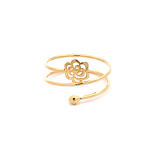 Load image into Gallery viewer, 18K Gold Ring Flower Spiral Size 8.5 - Rafant
