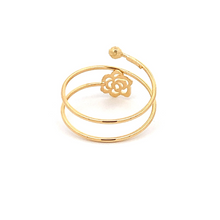 Load image into Gallery viewer, 18K Gold Ring Flower Spiral Size 8.5 - Rafant
