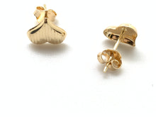 Load image into Gallery viewer, New Real 18k Saudi Gold Heart Stud Earrings - Rafant
