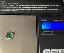 Load image into Gallery viewer, New Real 18K Saudi Gold Heart Pendant with Green Malachite - Rafant
