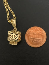 Load image into Gallery viewer, 18K Gold Necklace Rolo Chain 28&quot; with Panther Pendant 5.40 grams - Rafant
