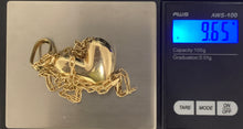 Load image into Gallery viewer, 18K Gold Necklace Chain 18 inches with Heart Pendant 9.65 grams - Rafant
