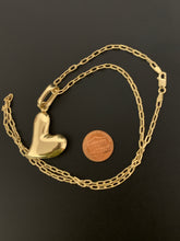 Load image into Gallery viewer, 18K Gold Necklace Chain 18 inches with Heart Pendant 9.65 grams - Rafant
